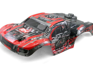 Кузов (корпус, корка) красный шорт-корс для Remo Hobby EX3 1/10 — D2912